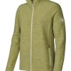 BEATA FULL ZIP, 100% FILTAD ULL — GOLDEN LIME