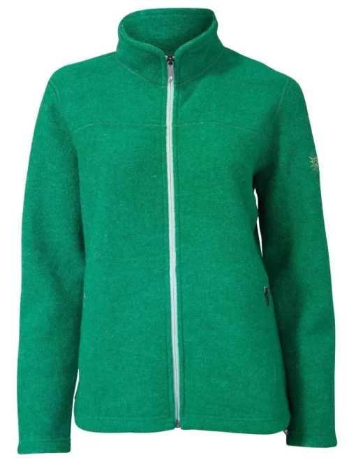 BEATA FULL ZIP, 100% FILTAD ULL — PARAKEET