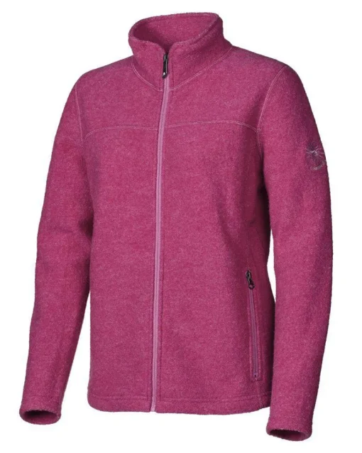 BEATA FULL ZIP, 100% FILTAD ULL — VERY BERRY