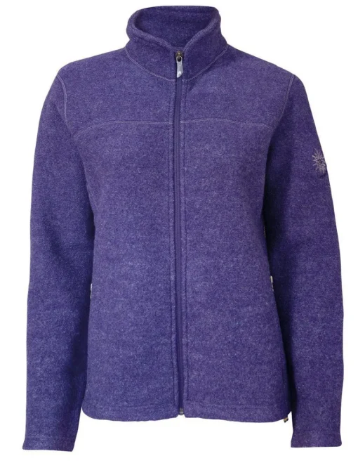 BEATA FULL ZIP, 100% FILTAD ULL — PURPLE HAZE