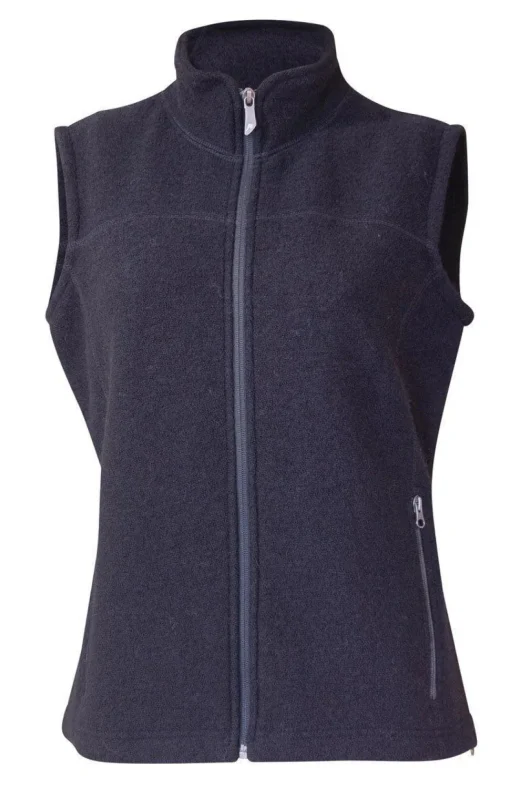 BEATA VEST, 100% FILTAD ULL — BLACK