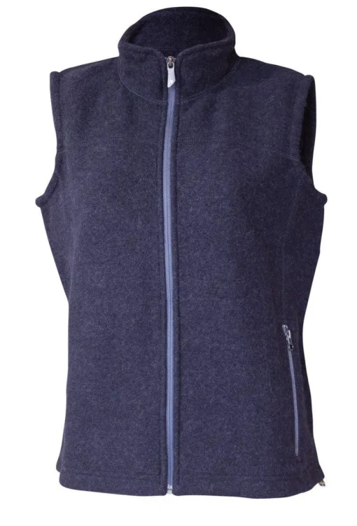 BEATA VEST, 100% FILTAD ULL — LIGHT NAVY