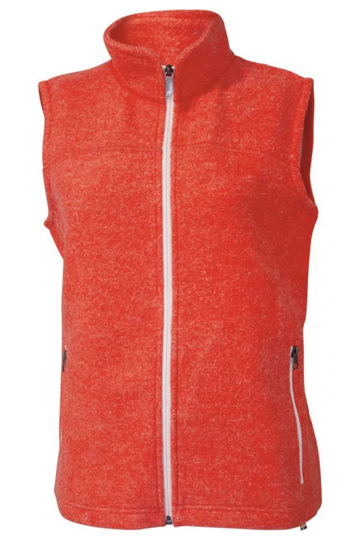BEATA VEST, 100% FILTAD ULL — MANDARIN RED