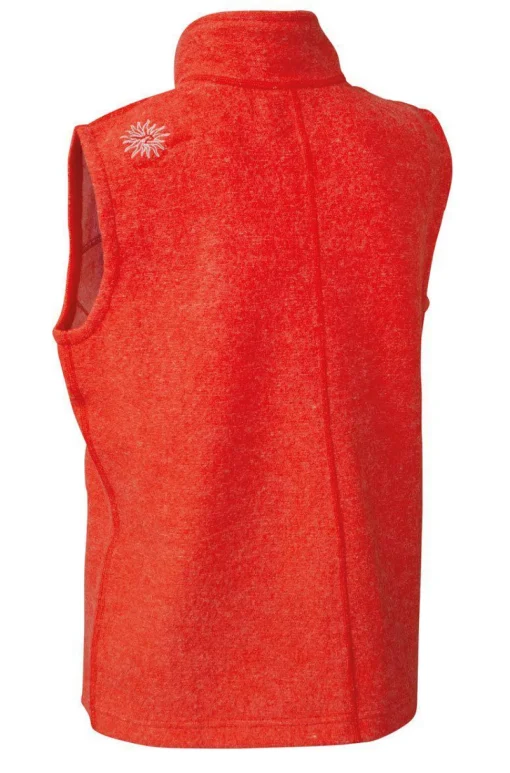 BEATA VEST, 100% FILTAD ULL — MANDARIN RED