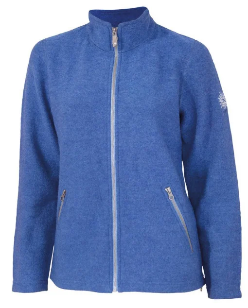 BELLA FULL ZIP, 60% FILTAD ULL, 40% LYOCELL — JEANS