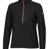 BONNIE HALF ZIP, 98% ULL — BLACK
