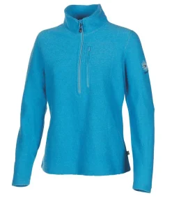 BONNIE HALF ZIP, 98% ULL — TURQUOISE