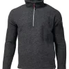 BRODAL HALF ZIP, 100% FILTAD ULL — GRAPHITE MARL