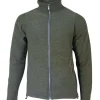 BRUNO FULL ZIP, 60% FILTAD ULL, 40% LYOCELL — LODEN GREEN