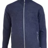 DANNY FULL ZIP, 100% FILTAD ULL — NAVY