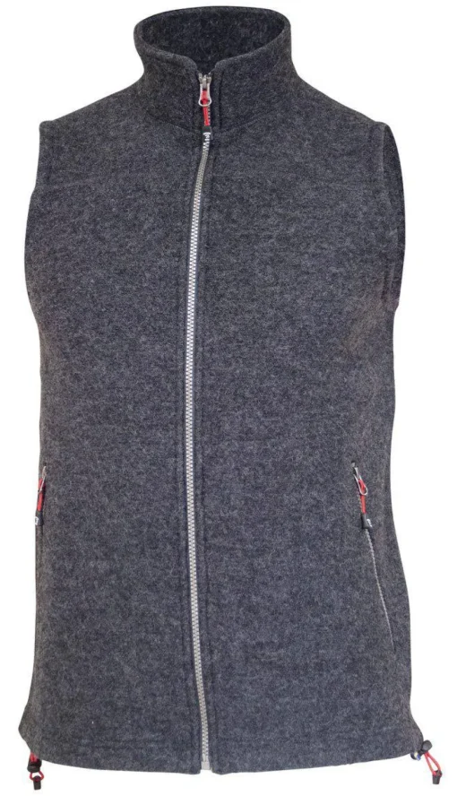 DANTE VEST, 100% FILTAD ULL — GRAPHITE MARL