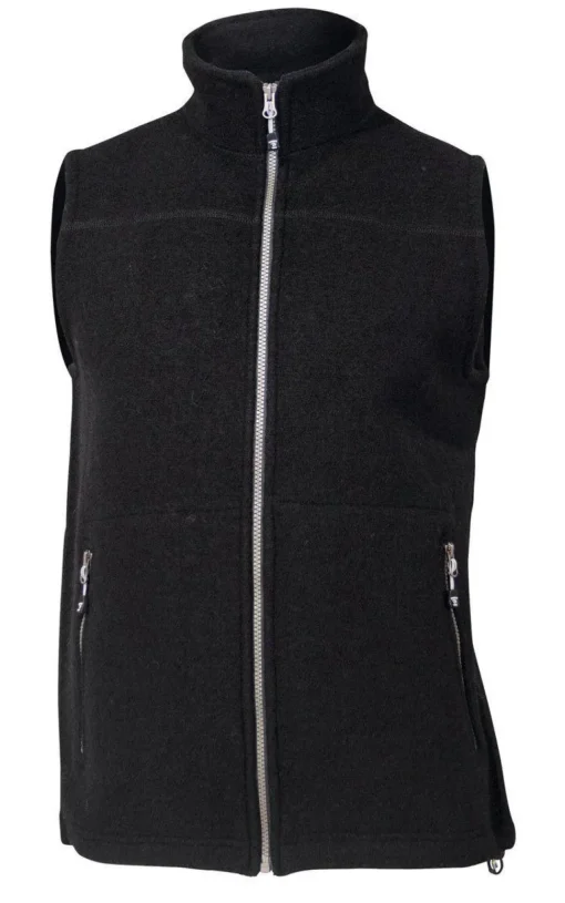 DANTE VEST, 100% FILTAD ULL — BLACK