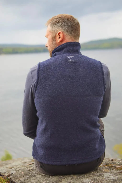 DANTE VEST, 100% FILTAD ULL — NAVY