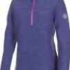 DINA HALF ZIP, 100% FILTAD ULL — PURPLE HAZE