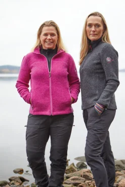 DINA HALF ZIP, 100% FILTAD ULL — TURQUOISE