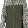 ELLIE FULL ZIP, 100% ULL — LODEN GREEN