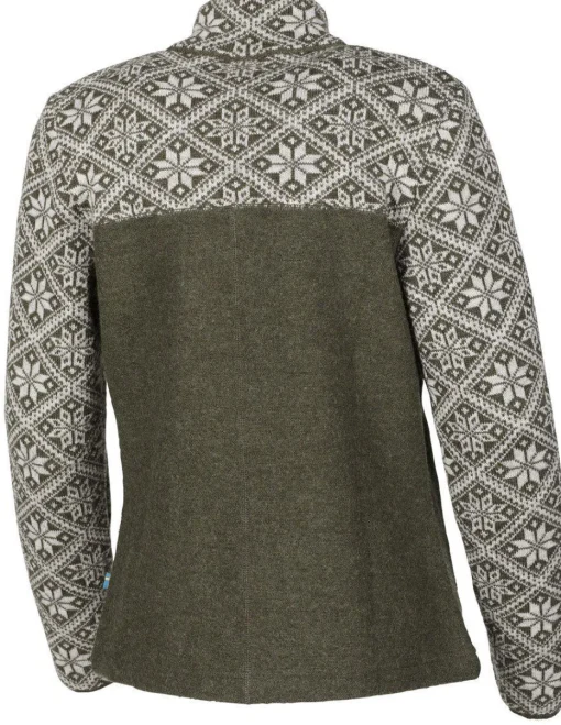 ELLIE FULL ZIP, 100% ULL — LODEN GREEN