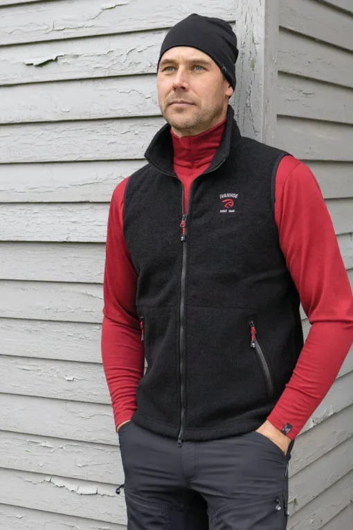 ELTON VEST, 98% ULL — BLACK