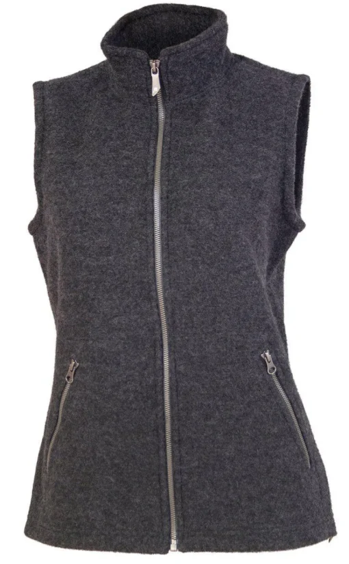 FLORA VEST, 60% FILTAD ULL, 40% LYOCELL — GRAPHITE MARL