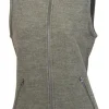FLORA VEST, 60% FILTAD ULL, 40% LYOCELL — LICHEN GREEN