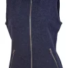 FLORA VEST, 60% FILTAD ULL, 40% LYOCELL — LIGHT NAVY