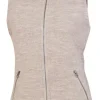 FLORA VEST, 60% FILTAD ULL, 40% LYOCELL — SAND