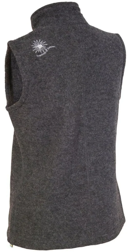 FLORA VEST, 60% FILTAD ULL, 40% LYOCELL — GRAPHITE MARL