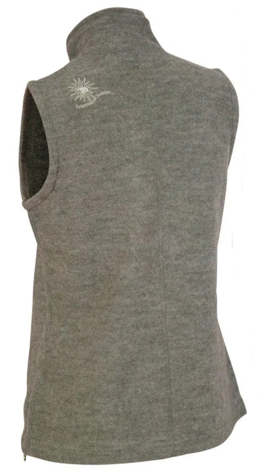 FLORA VEST, 60% FILTAD ULL, 40% LYOCELL — LICHEN GREEN
