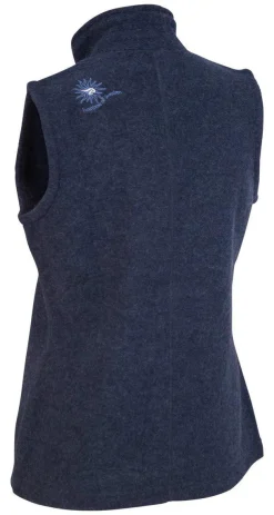 FLORA VEST, 60% FILTAD ULL, 40% LYOCELL — LIGHT NAVY