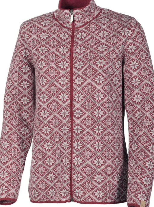 FREYA FULL ZIP, 100% ULL — DEEP RED