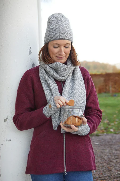 FREYA SCARF — GREY MARL
