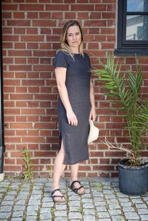 GY EDLA DRESS — STEELBLUE