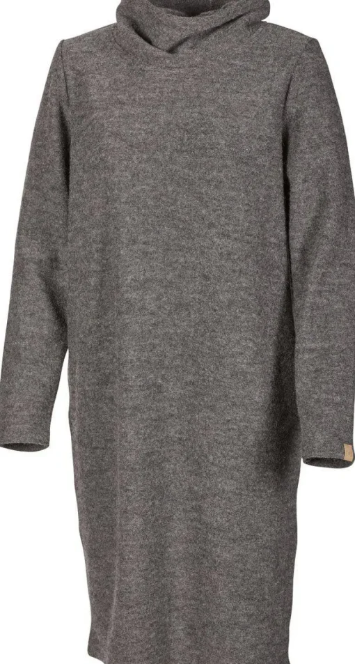 GY GISSLARP DRESS, 60% FILTAD ULL, 40% LYOCELL — GREY