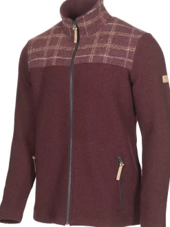 GY LUMBER JACKET, 100% FILTAD ULL — RUBY WINE
