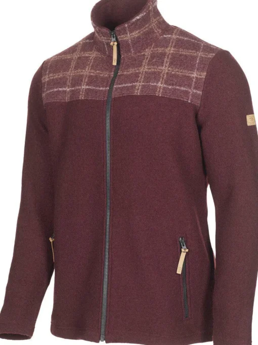 GY LUMBER JACKET, 100% FILTAD ULL — RUBY WINE