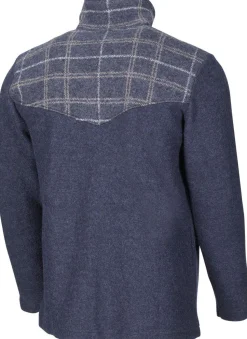 GY LUMBER JACKET, 100% FILTAD ULL — LIGHT NAVY