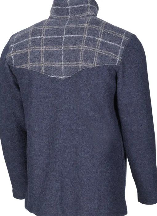 GY LUMBER JACKET, 100% FILTAD ULL — LIGHT NAVY