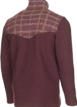GY LUMBER JACKET, 100% FILTAD ULL — RUBY WINE