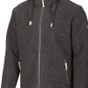 GY STRETEN JACKET, 100% FILTAD ULL — GRAPHITE MARL