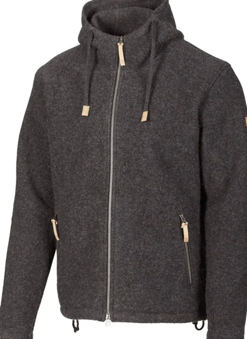 GY STRETEN JACKET, 100% FILTAD ULL — GRAPHITE MARL