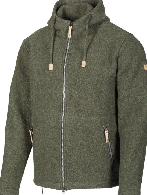 GY STRETEN JACKET, 100% FILTAD ULL — LODEN GREEN