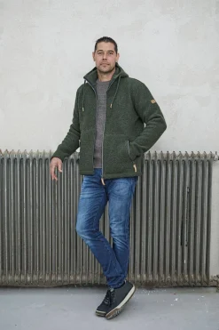 GY STRETEN JACKET, 100% FILTAD ULL — LODEN GREEN