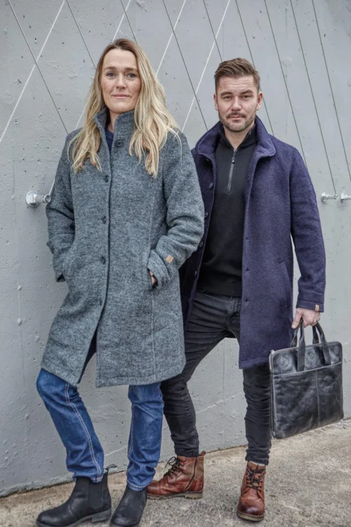 GY/SMART CASUAL RYBO, 100% FILTAD ULL — GREY