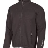 HADAR FULL ZIP, 100% EXTRA FINE MERINOULL — BLACK