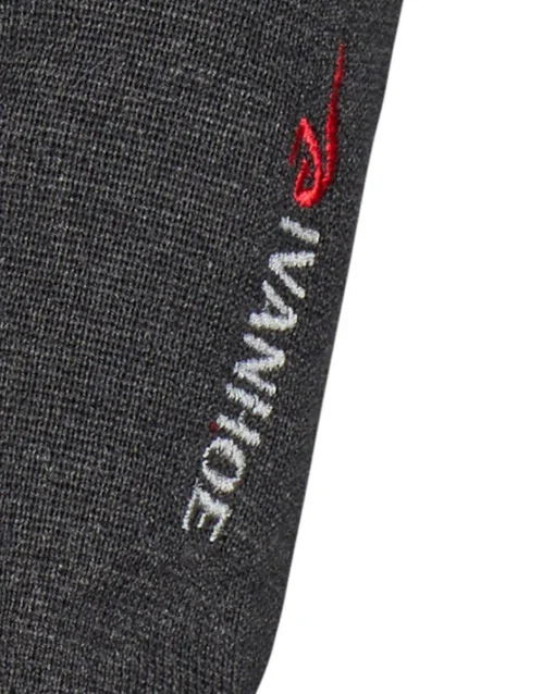 HADAR FULL ZIP, 100% EXTRA FINE MERINOULL — GRAPHITE MARL