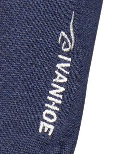 HADAR FULL ZIP, 100% EXTRA FINE MERINOULL — STEELBLUE
