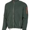 HADAR FULL ZIP WINDBREAKER, 100% EXTRA FINE MERINOULL — RIFLE GREEN