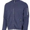 HADAR FULL ZIP WINDBREAKER, 100% EXTRA FINE MERINOULL — STEELBLUE