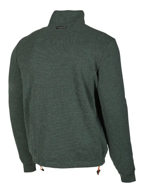 HADAR FULL ZIP WINDBREAKER, 100% EXTRA FINE MERINOULL — RIFLE GREEN