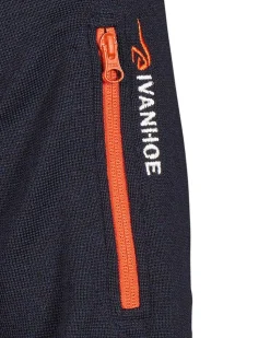 HADAR HALF ZIP, 100% EXTRA FINE MERINOULL — NAVY